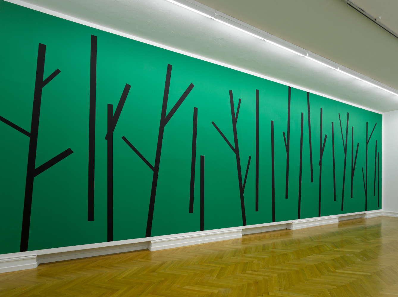 Installation view of sculptures by Gerwald Rockenschaub