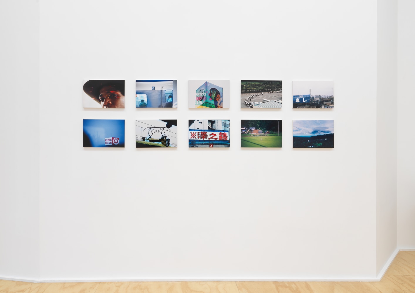 Installation view of photographs by Lee Jaffe