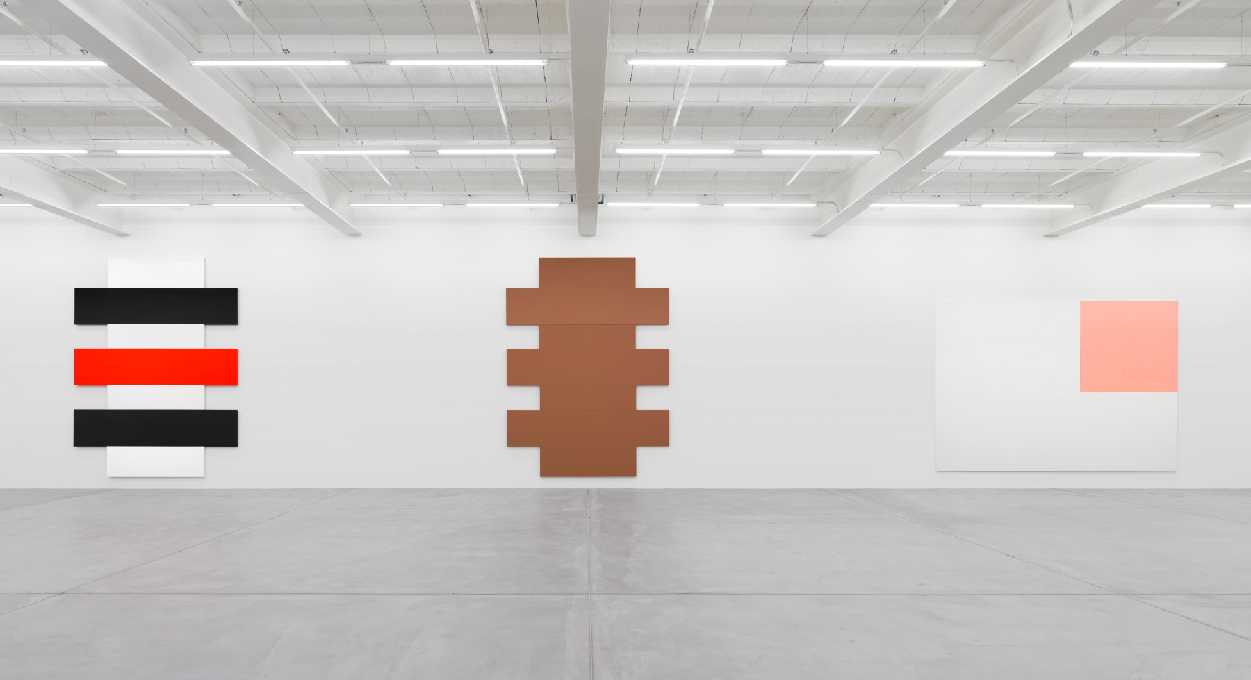 Installation view of Joe Bradley painting exhibition