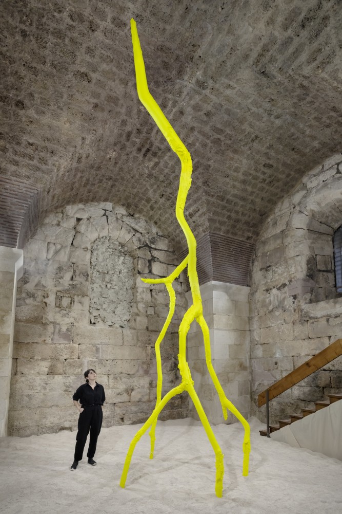 Installation view, Ugo Rondinone, luminous light, Galerija Kula, Split, 2023