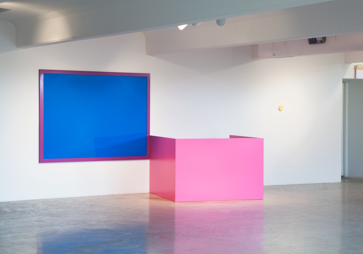 Installation view of wall works by Gerwald Rockenschaub