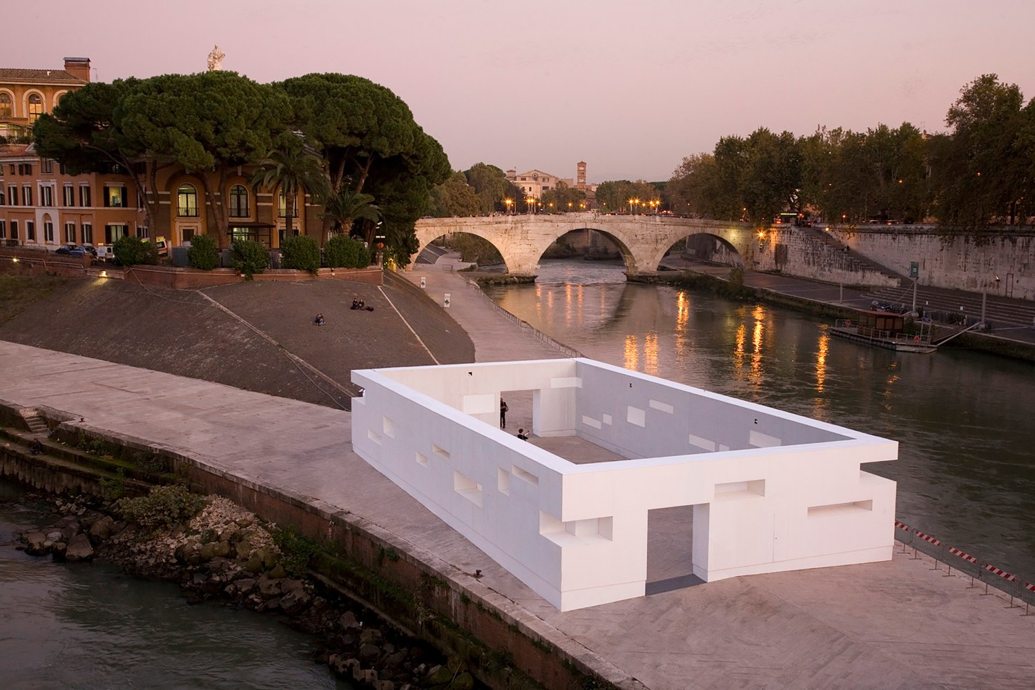 Installation view of living art installation by Doug Aitken