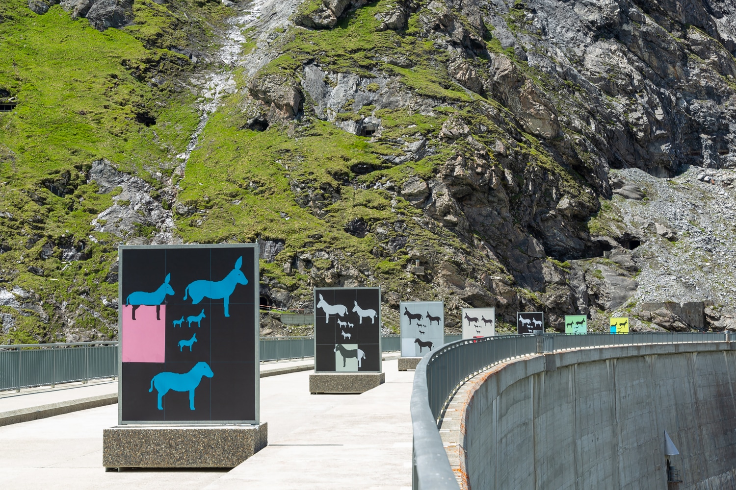 Installation view of works by Valentin Carron