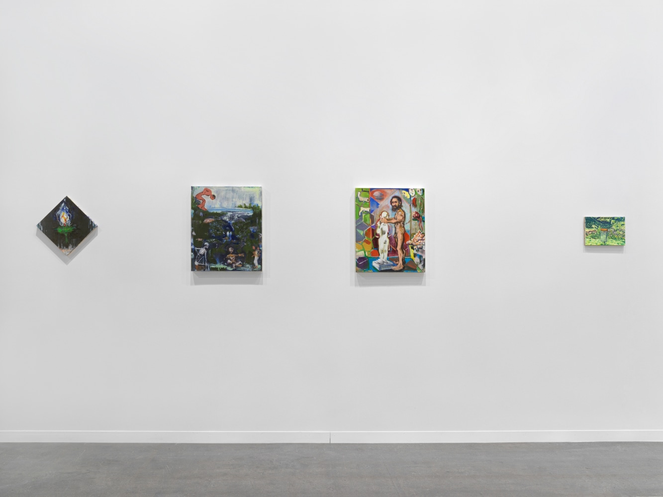 Installation view of works by various artists