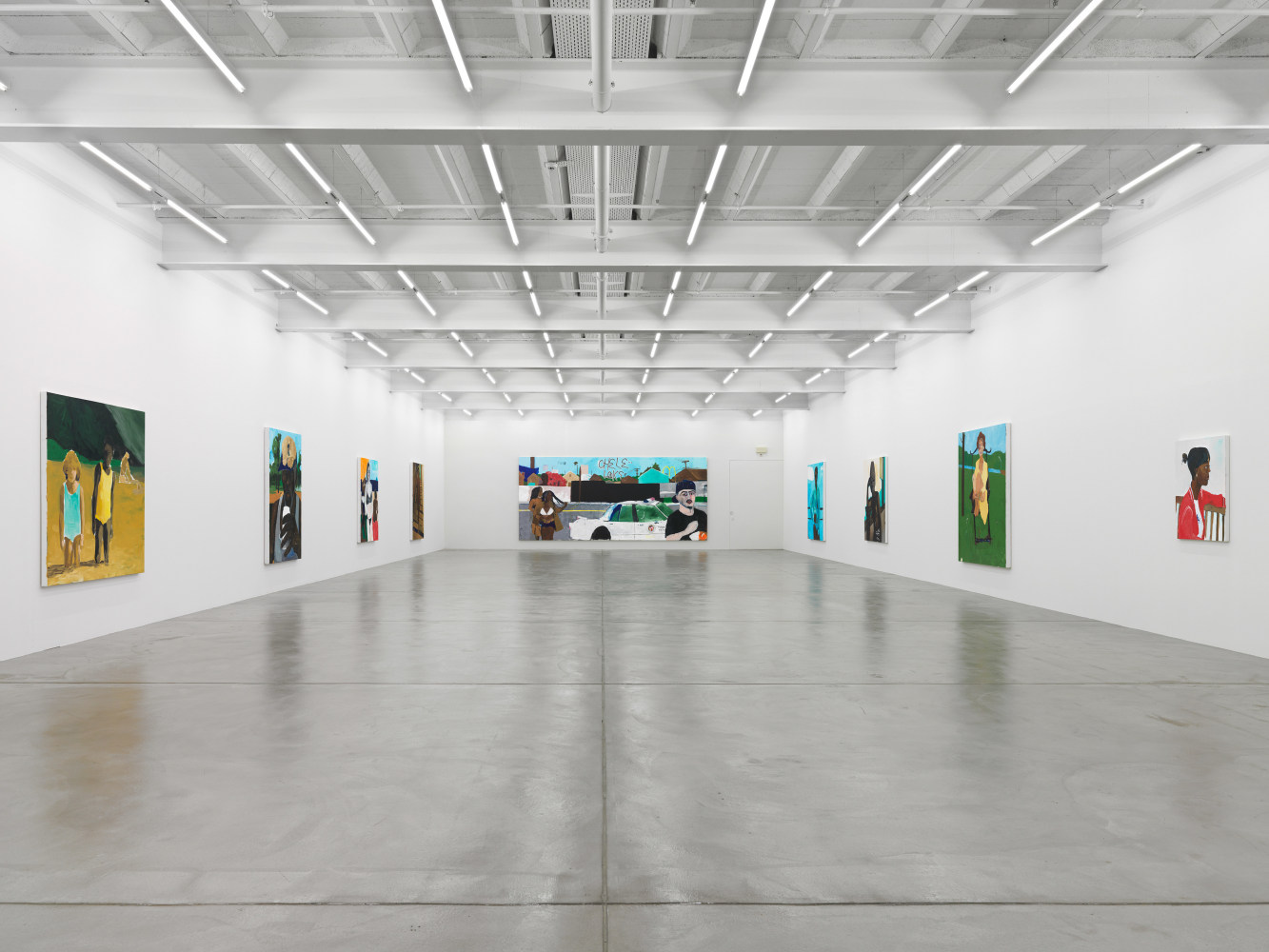 Installation view of paintings by Henry Taylor