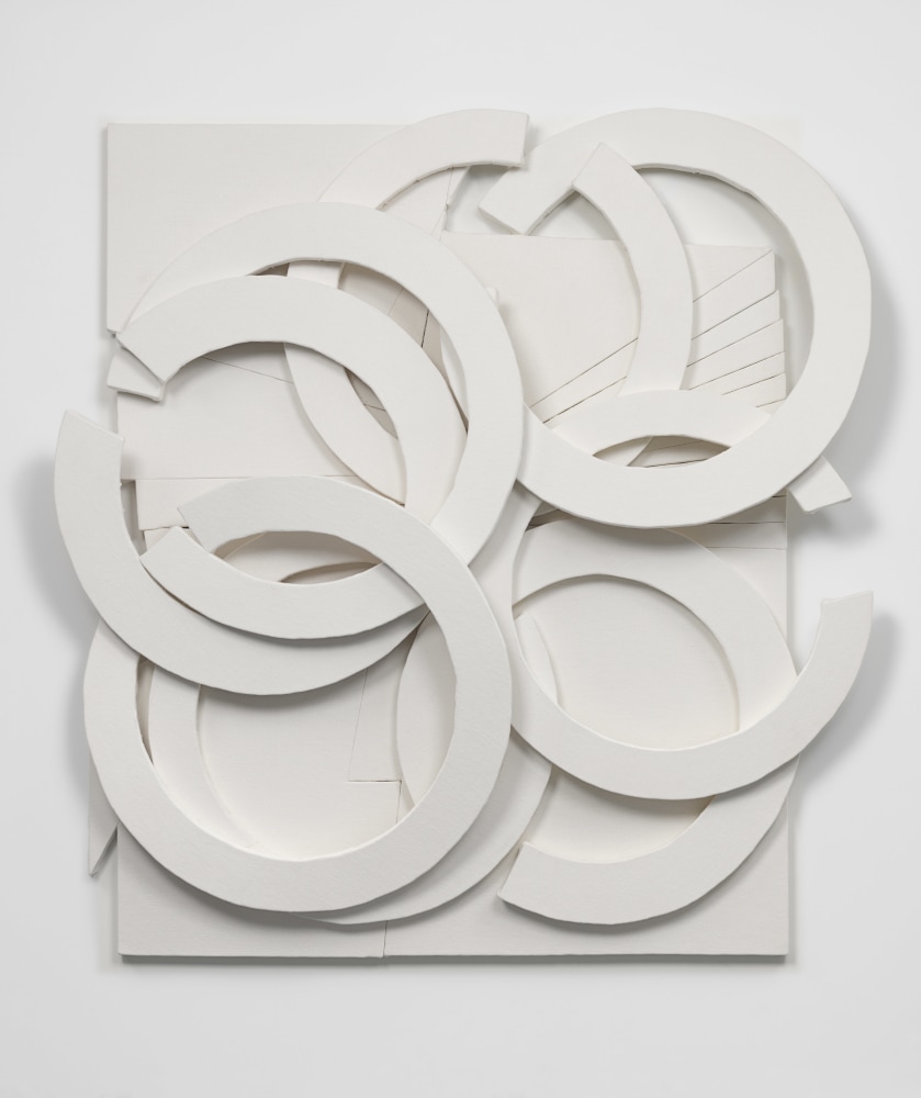 Wall relief by Wyatt Kahn Piled Up (Ben’s Dream) 2020 Linen on linen on panel 186 x 181 x 19.5 cm / 73 1/4 x 71 1/4 x 7 3/4 in