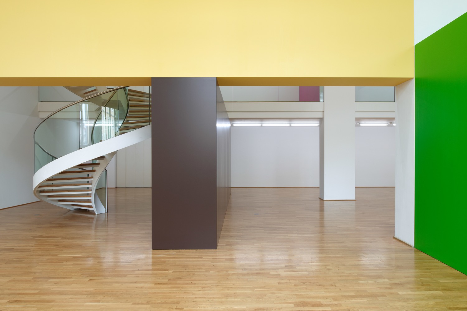Installation view of wall works by Gerwald Rockenschaub