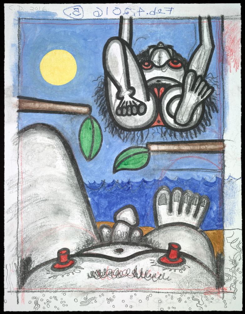 monotype by Carroll Dunham