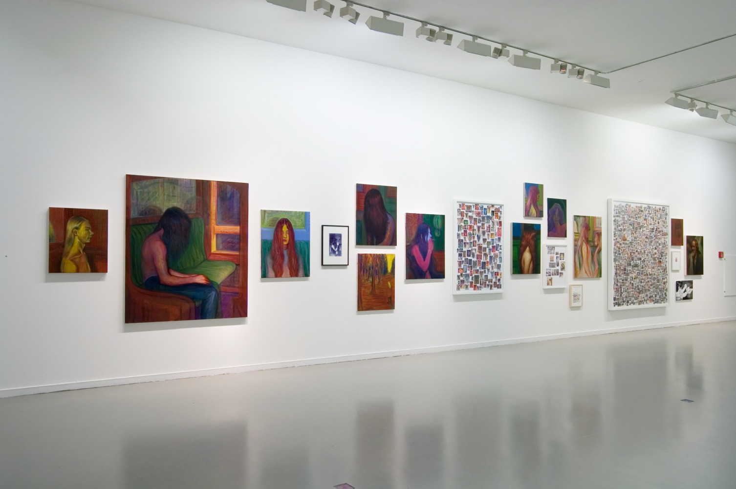 Installation view of works by Steven Shearer