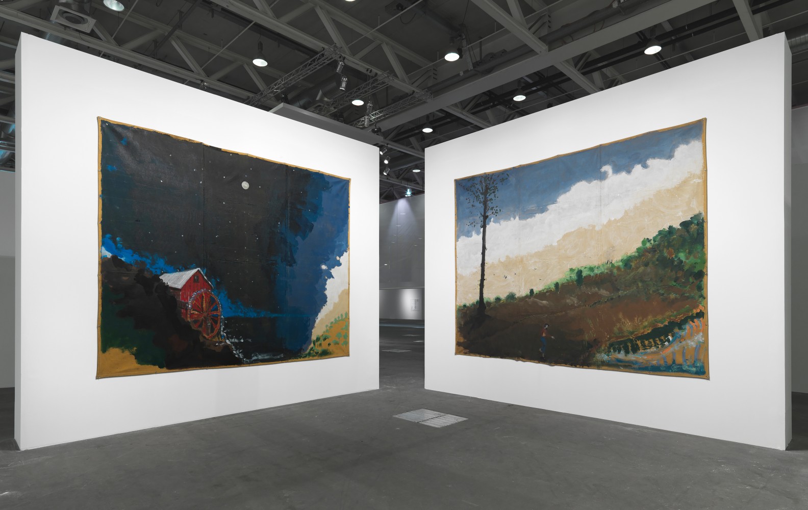 Installation view of paintings by Verne Dawson