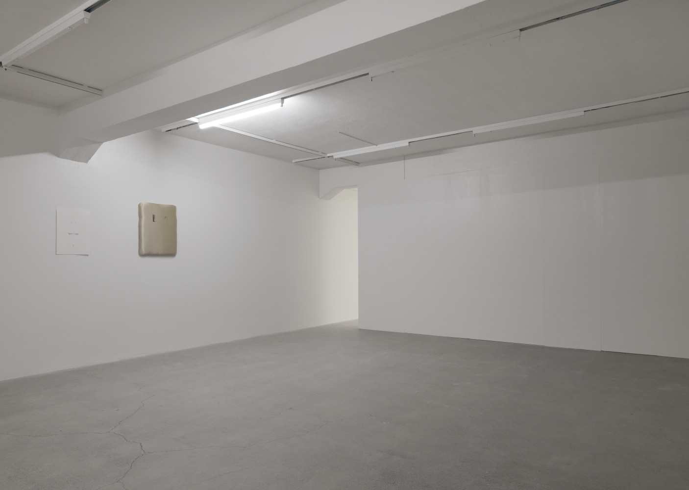 Installation view of Trisha Donnelly light and film installations