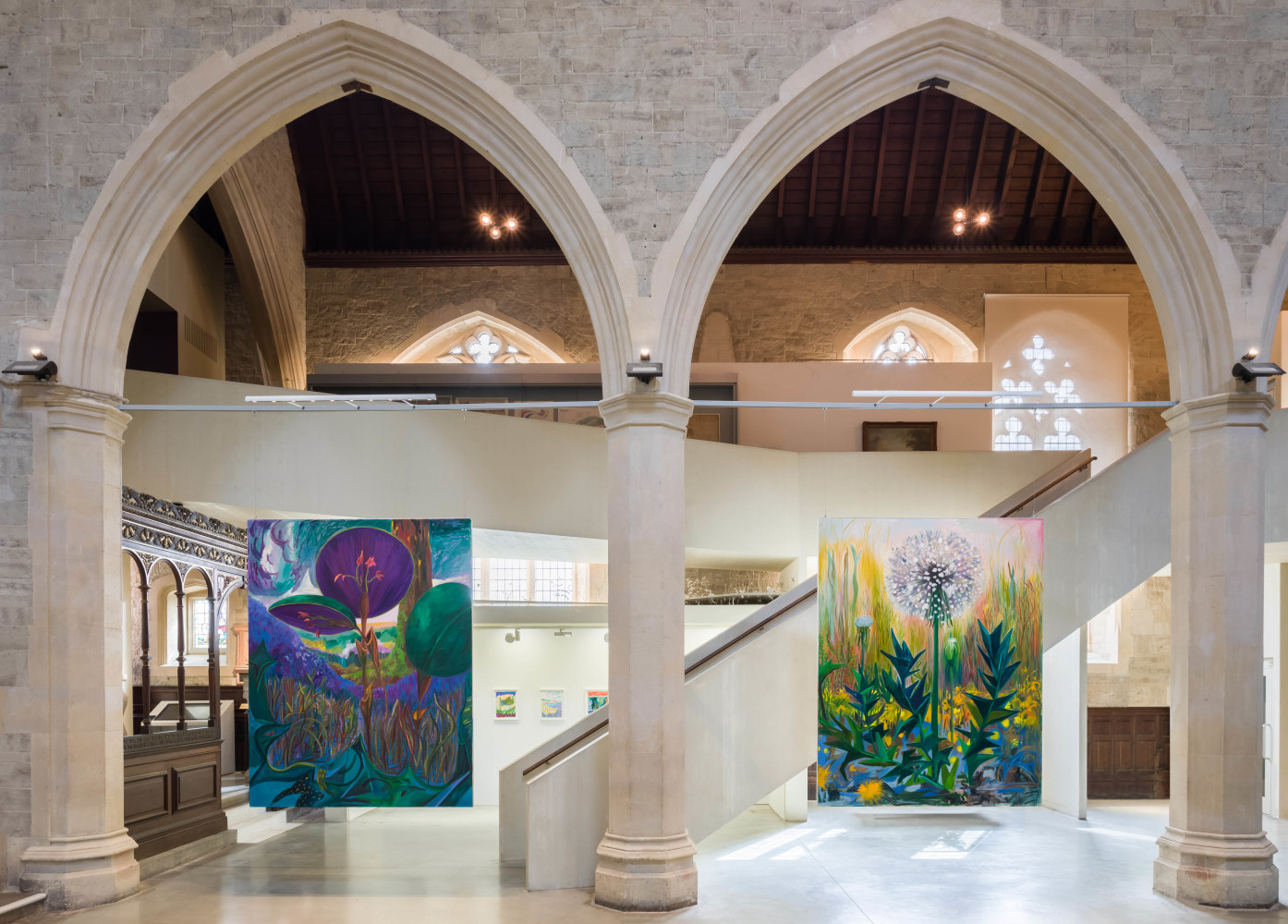 Installation view of Paintings by Shara Hughes