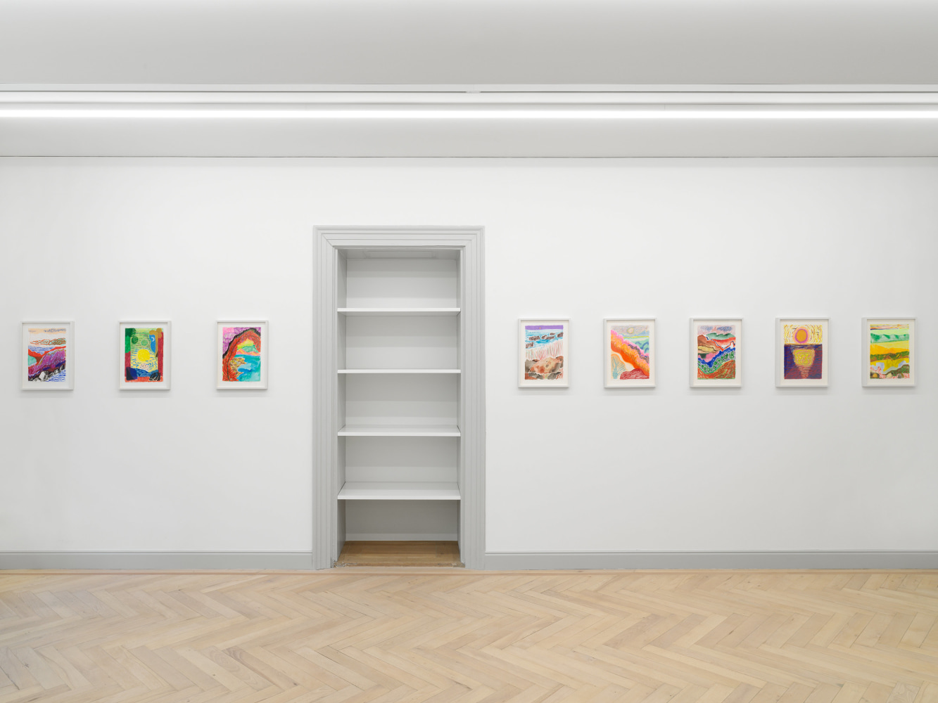 Exhibition View, Shara Hughes,&amp;nbsp;Day by Day by Day, Galerie Eva Presenhuber, Zurich, CH