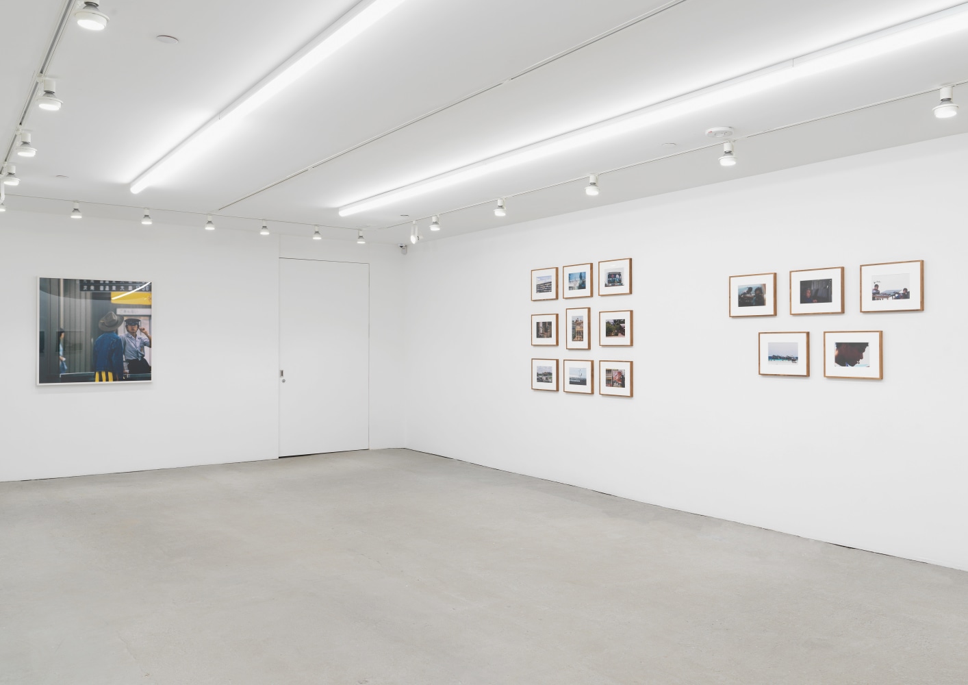 Installation view of photographs by Lee Jaffe