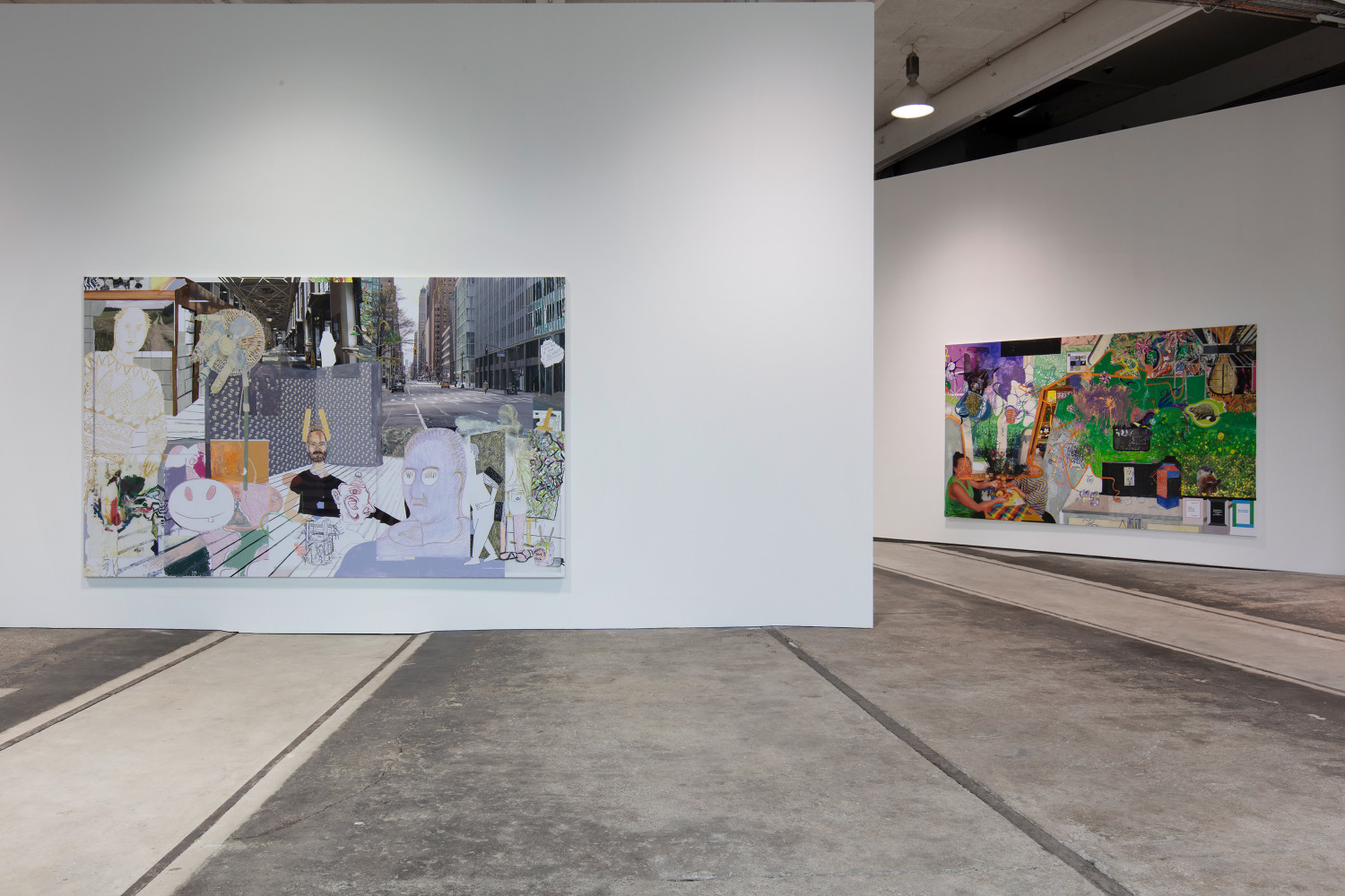 Installation view of paintings by Michael Williams