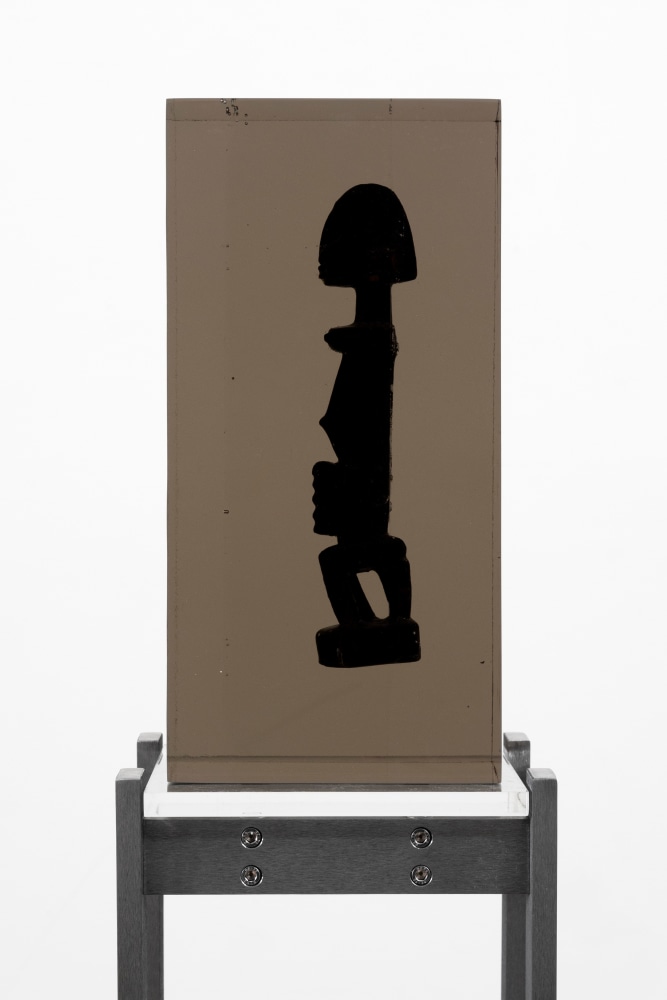 MATTHEW ANGELO HARRISON
Stoic on a Narrow Path
2024
Wooden figure, polyurethane resin, steel, acrylic
Sculpture 35 x 13.5 x 16.5 cm / 13 3/4 x 5 3/8 x 6 1/2 in
Pedestal 112 x 20 x 22 cm / 44 1/8 x 7 7/8 x 8 5/8 in
HARRI59423