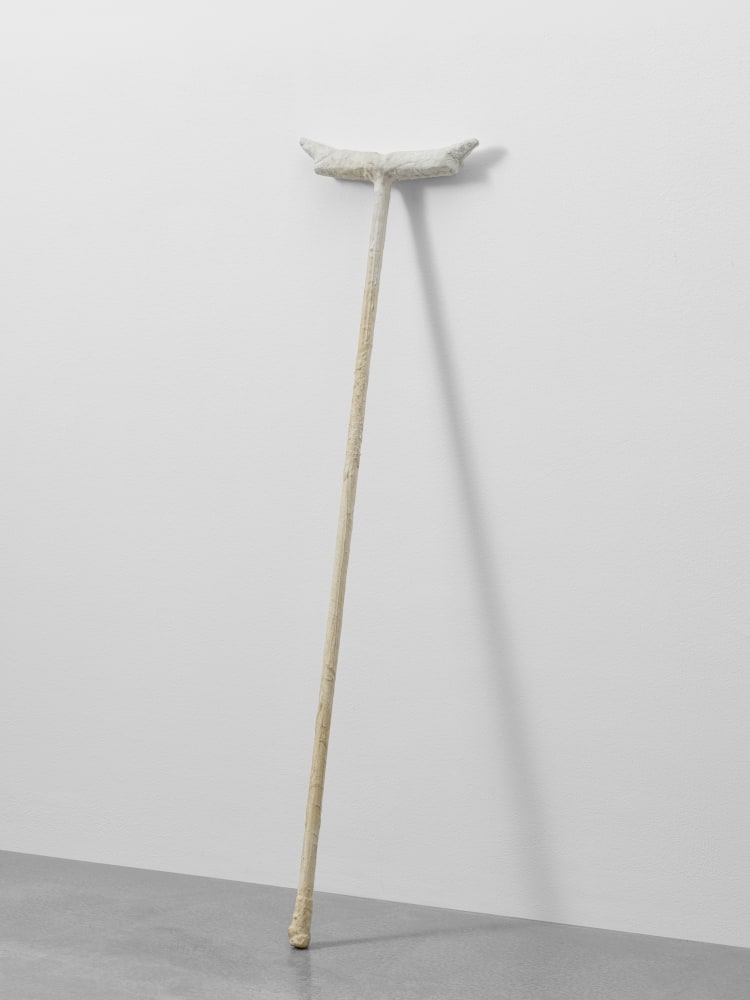 Lehne

1990

Broom, coathanger, polyster, plaster

Ed. 3/11

134 x 35 x 7 cm / 52 3/4 x 13 3/4 x 2 3/4 in

&amp;copy; Archiv Franz West &amp;copy; Estate Franz West