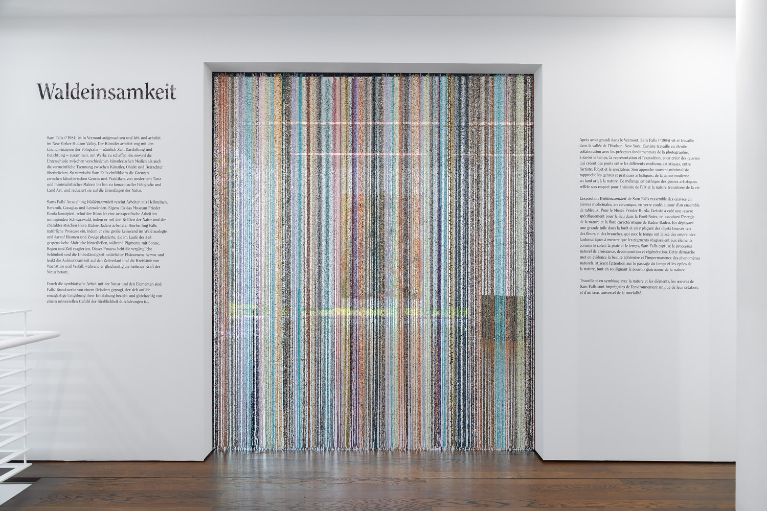 Installation view, Sam Falls, I Feel the Earth Whisper, Museum Frieder Burda, Baden-Baden, 2024