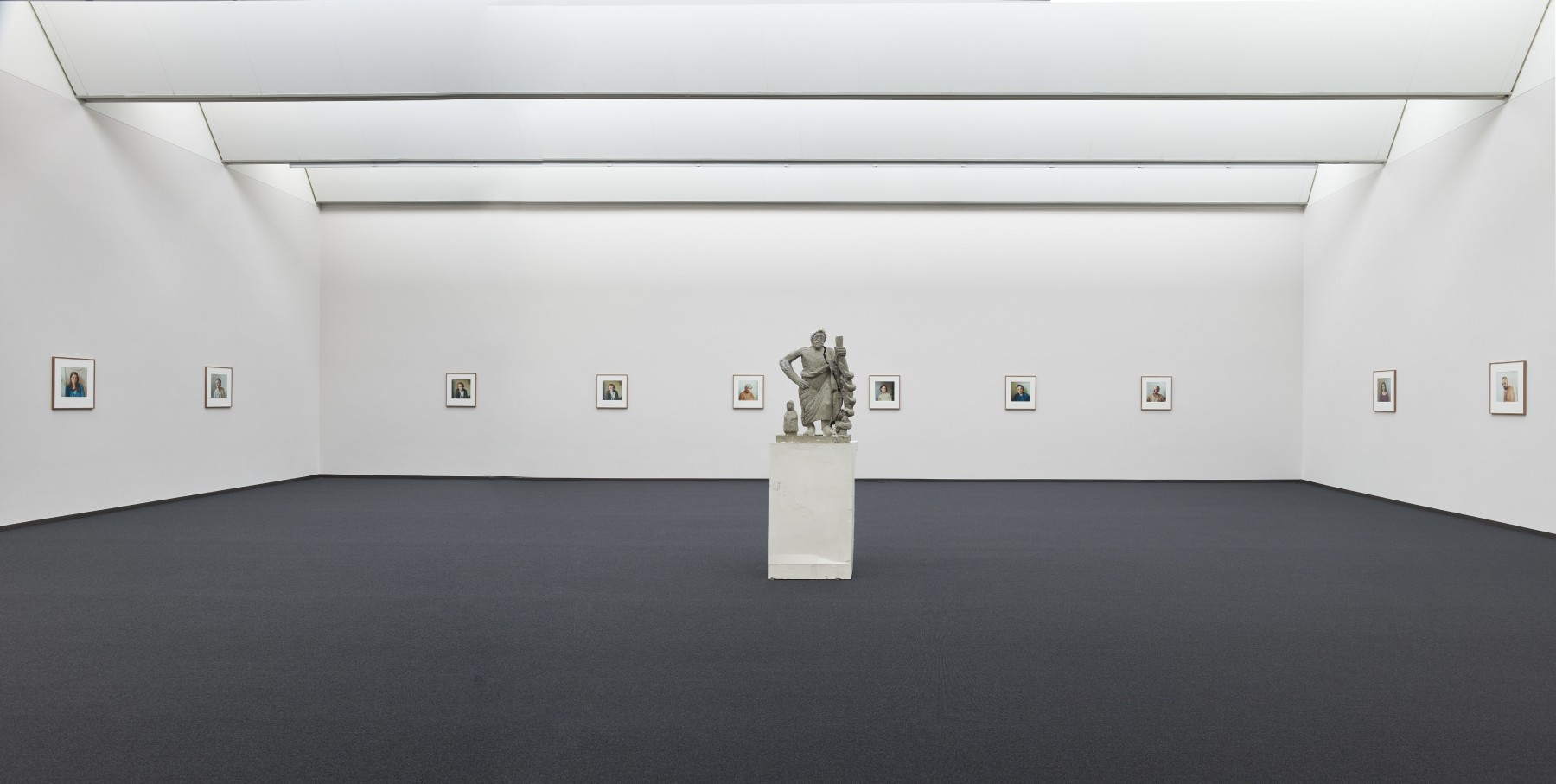 Installation views of works by Bernhard Fuchs, Justin Matherly, Tobias Pils