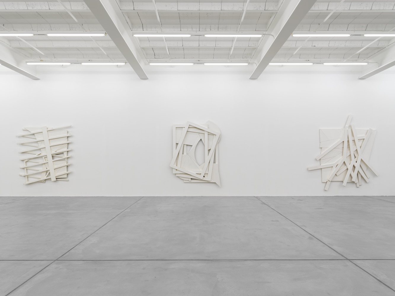 Installation view of Wyatt Kahn wall reliefs