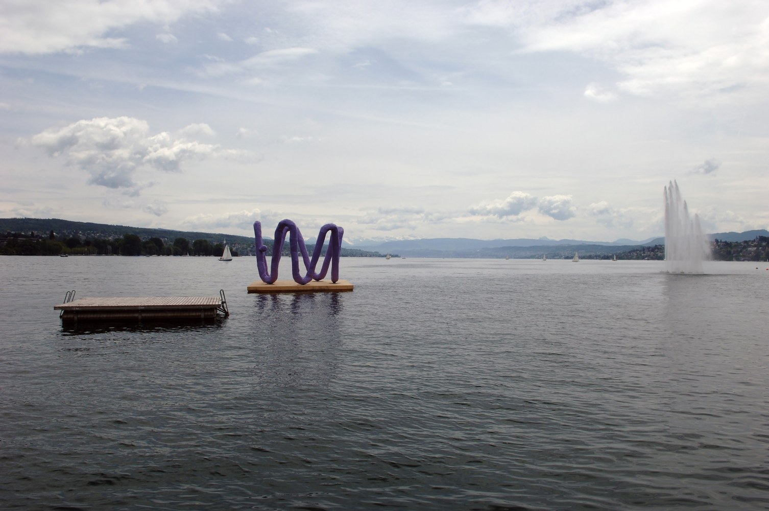 Installation view of sculptures by Franz West