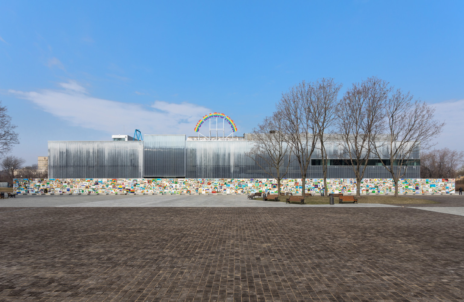 Installation view of sculpture by Ugo Rondinone