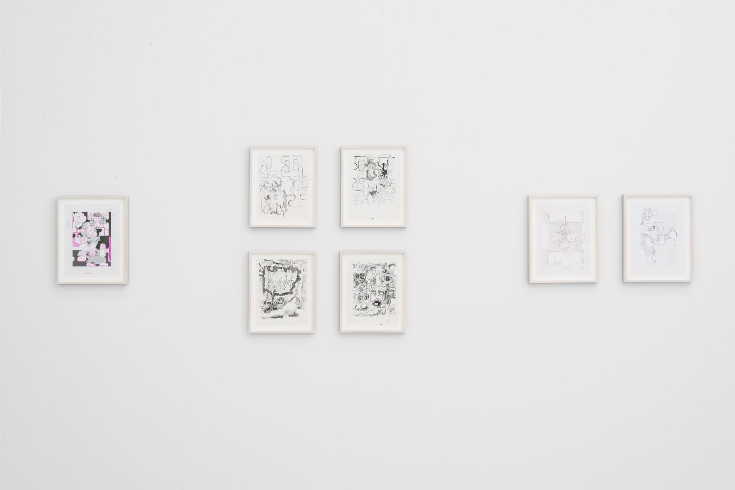 Installation view of paintings by Michael Williams