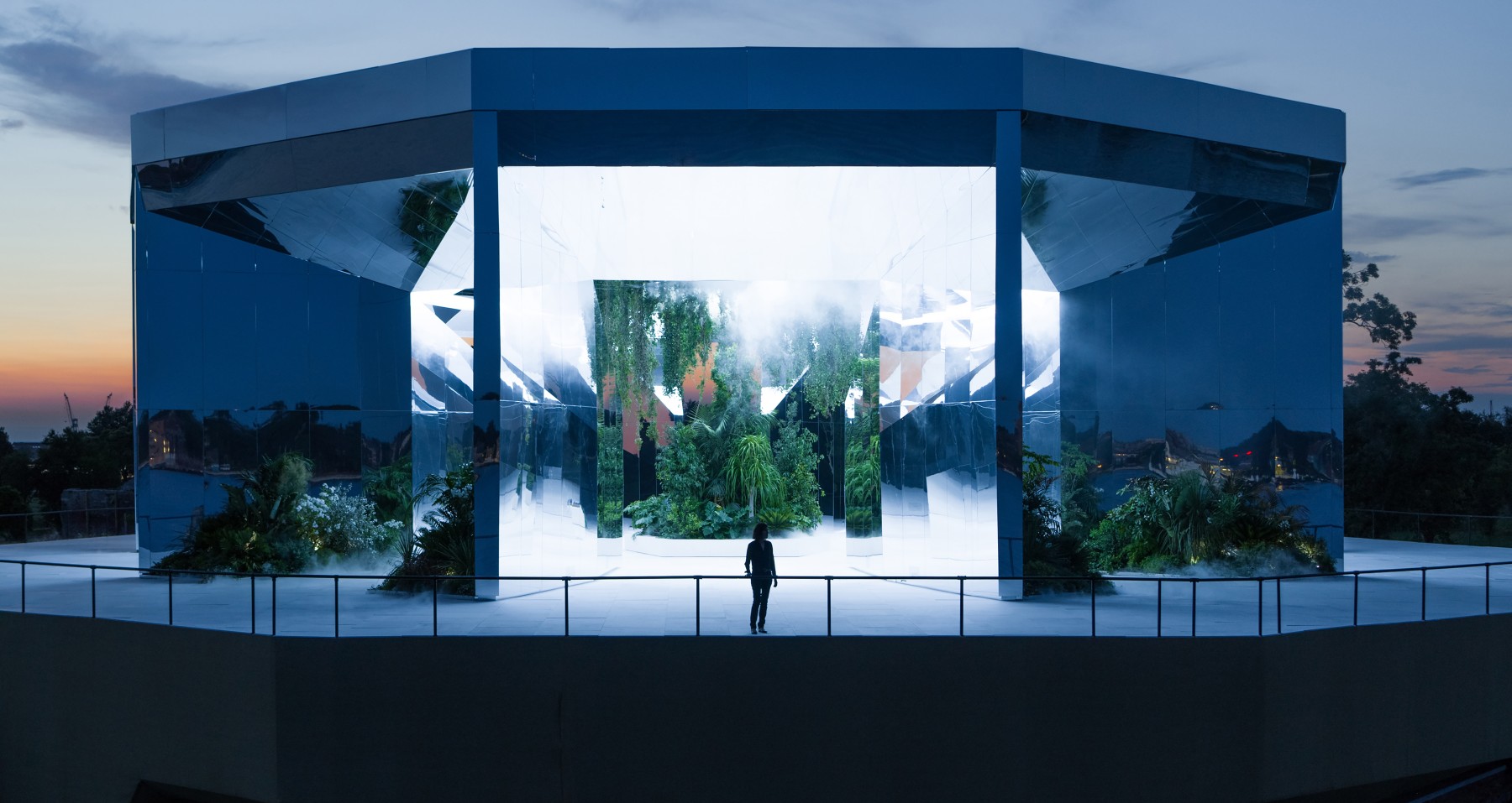 Installation view of living art installation by Doug Aitken