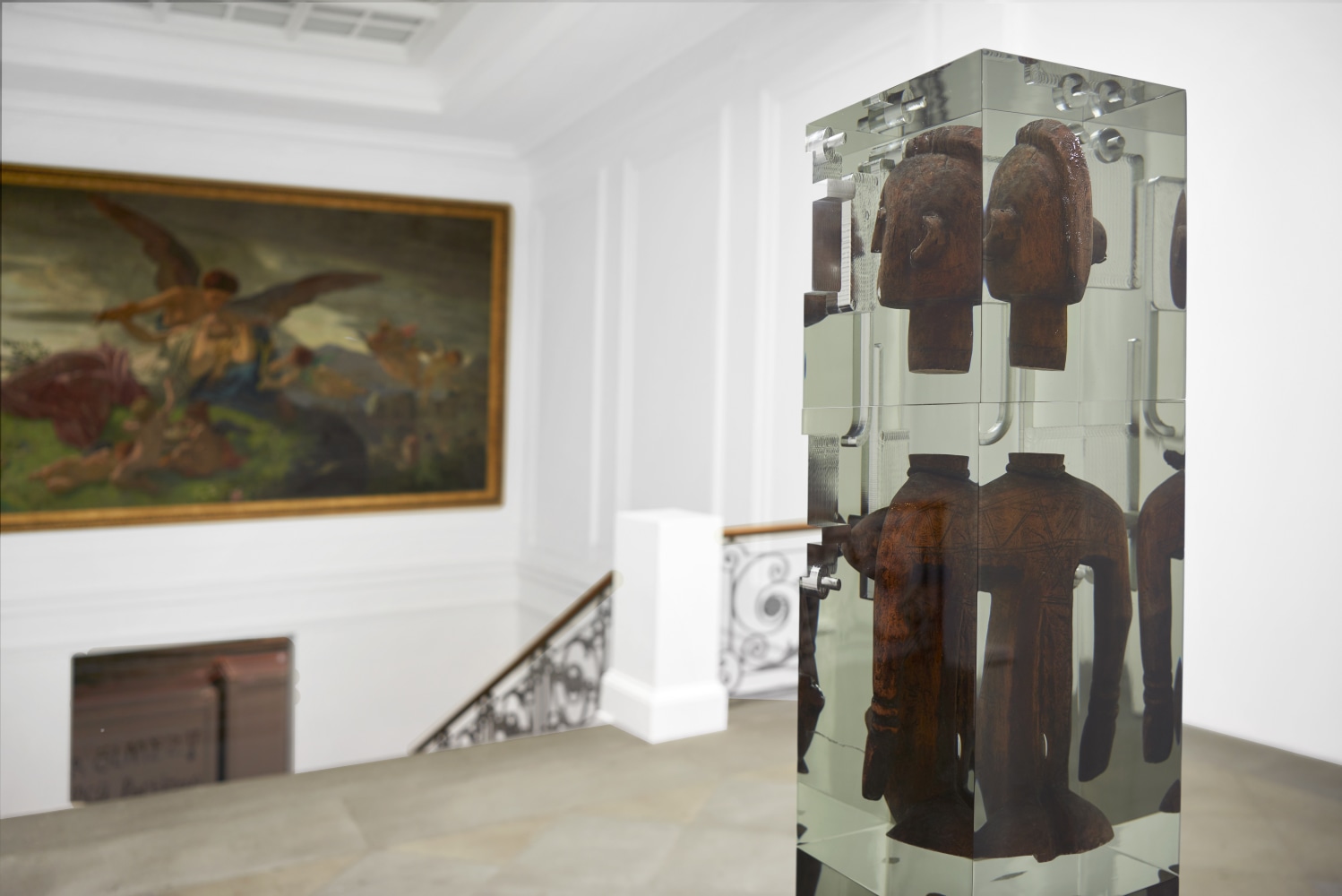 Installation view of sculptures by Matthew Angelo Harrison