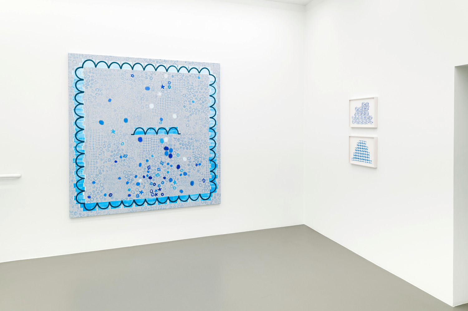 Installation view, Amy Feldman, Good Fortune, Galerie Eva Presenhuber, Vienna, 2025