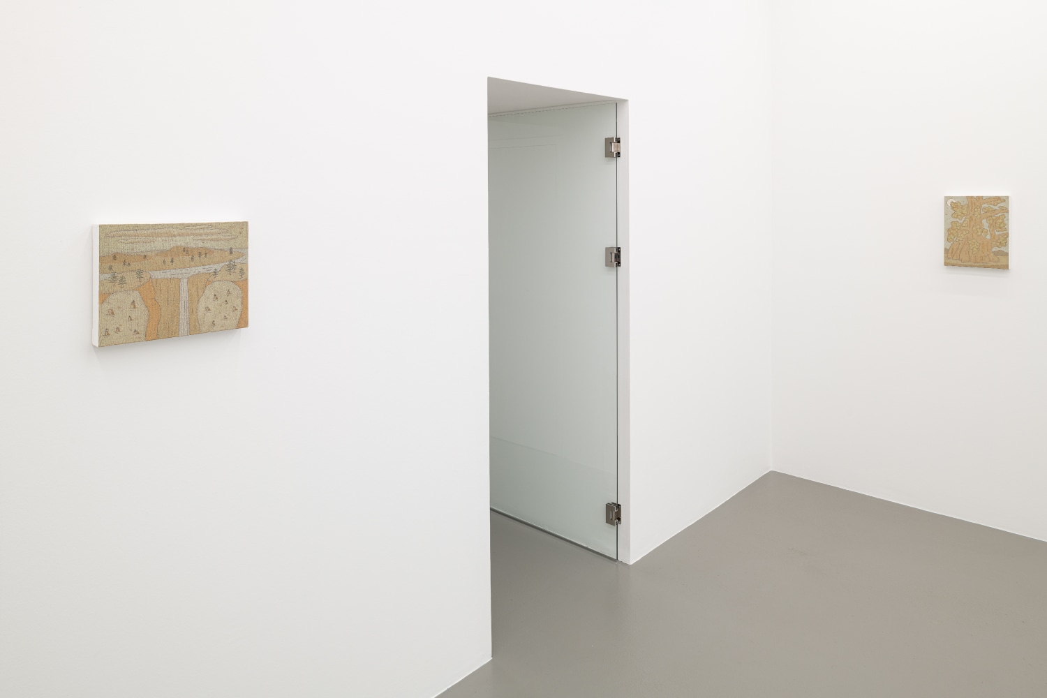 installation view of paintings and drawings by John Dilg