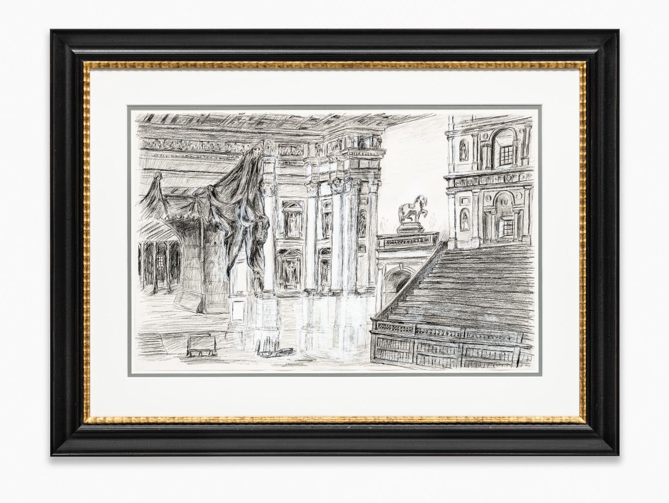 the otherworld on stage, the ducal palace theater, Italy in the renaissance

2020
Acrylic and china marker on paper
Sheet 57 x 89 cm / 22 1/2 x 35 in
Frame 95 x 126.5 x 5.5 cm / 37 3/8 x 49 3/4 x 2 1/8 in

&amp;copy; Karen Kilimnik