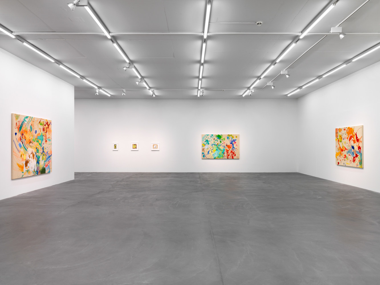 Installation view of Sue Williams painting exhibition