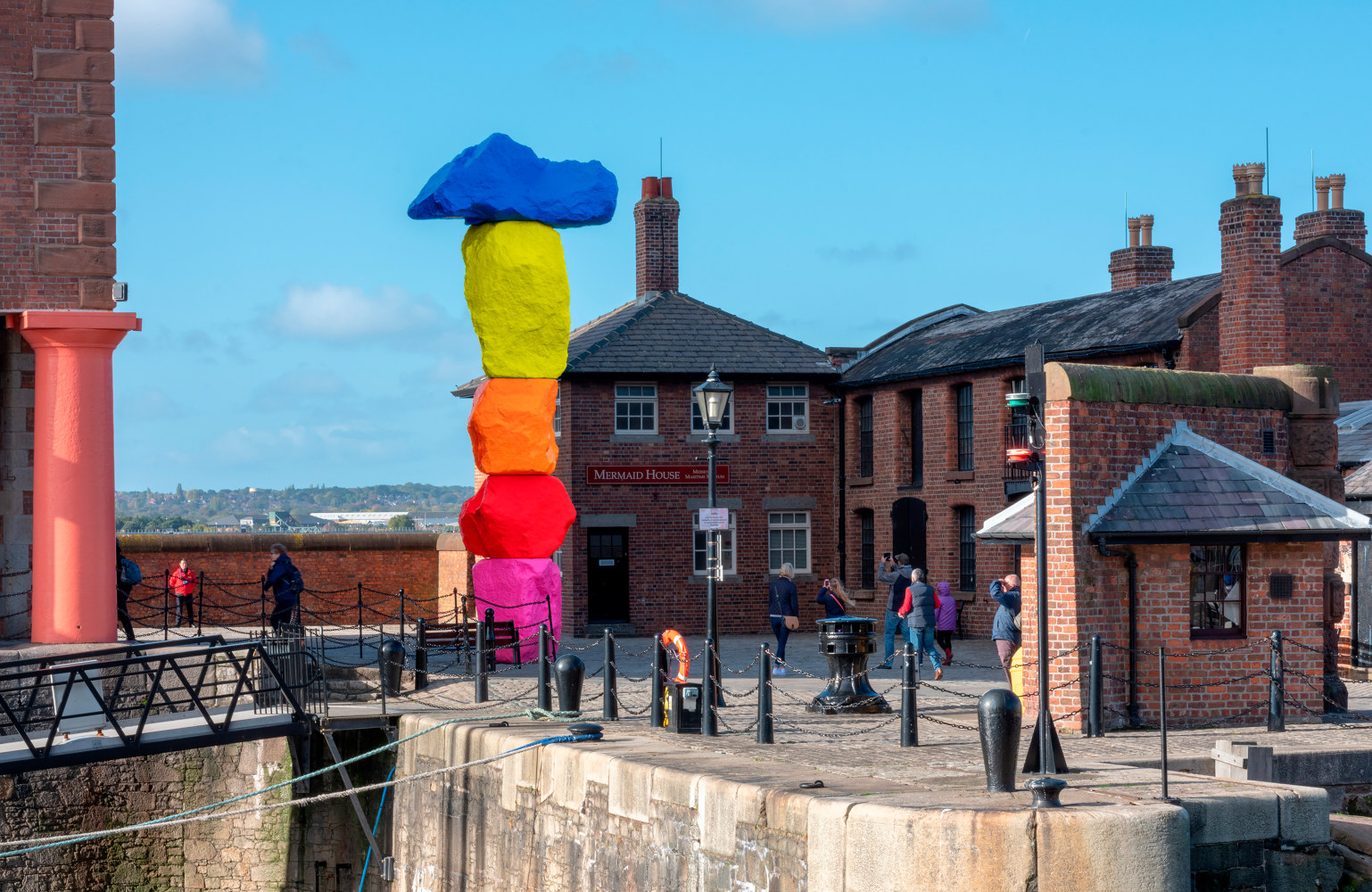 Installation view of sculpture by Ugo Rondinone