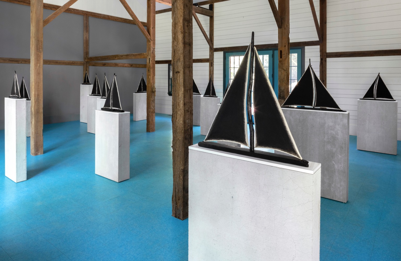 Installation view, Ugo Rondinone, sculpting wind, The Madoo Conservancy, Sagaponack, 2025