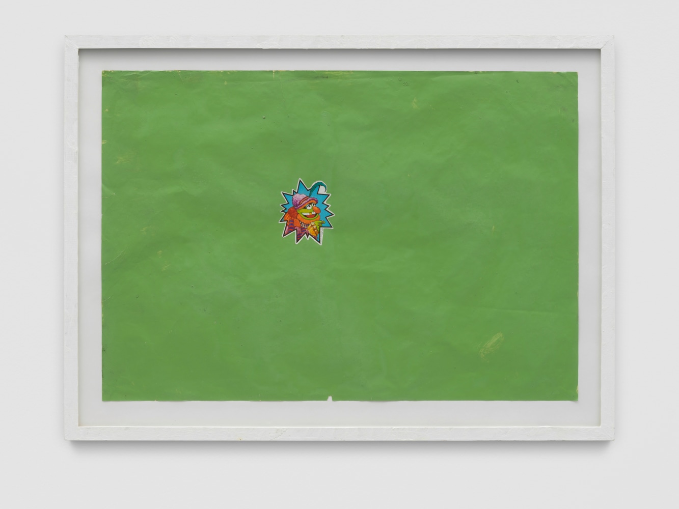 Ohne Titel

1981

Sticker and lacquer on wrapping paper

Sheet 62 x 90 cm / 24 3/8 x 35 3/8 in

Frame 77 x 104 x 3 cm / 30 3/8 x 41 x 1 1/8 in

&amp;copy; Archiv Franz West &amp;copy; Estate Franz West