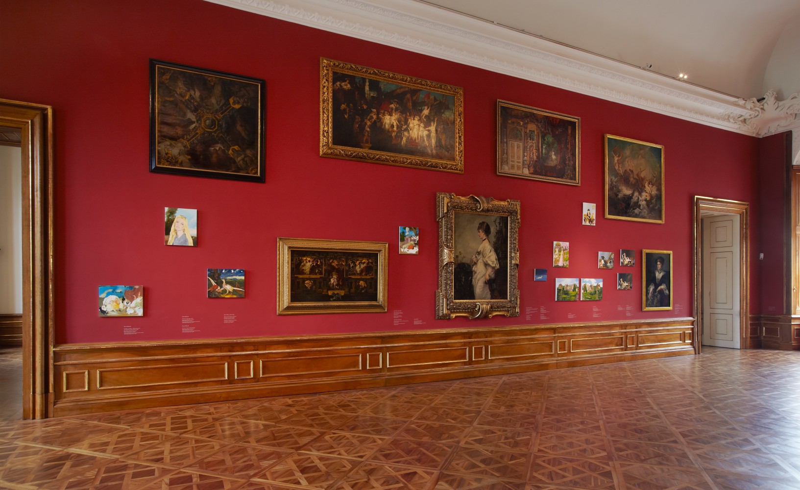 Installation view of paintings by Karen Kilimnik