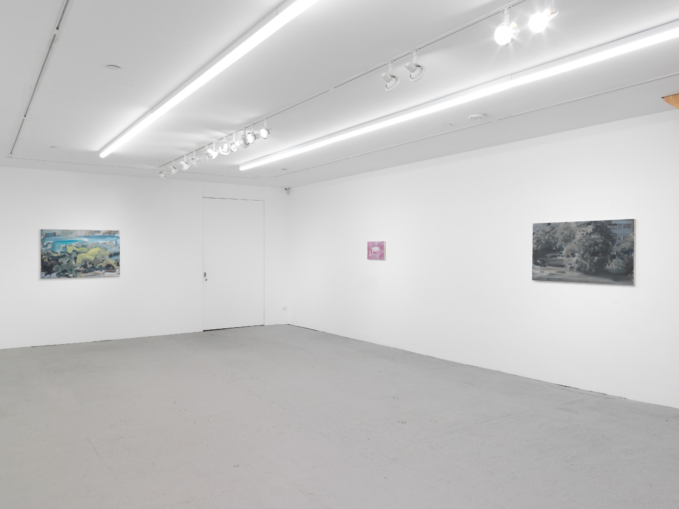 installation view of paintings by David Deutsch