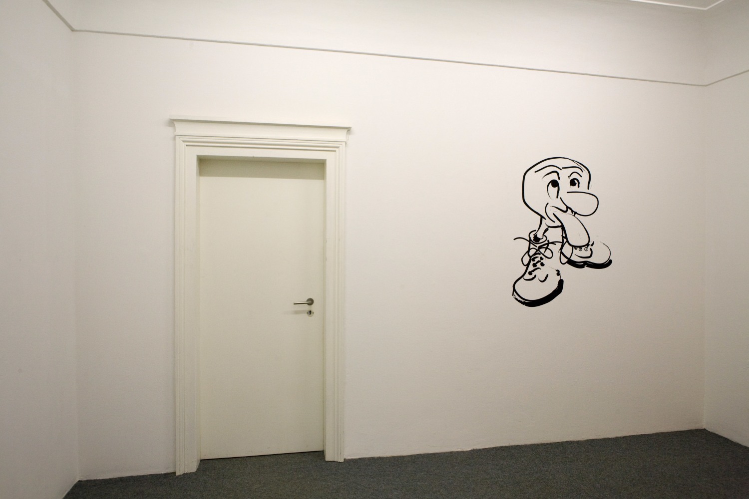 Installation view of sculptures by Liam Gillick