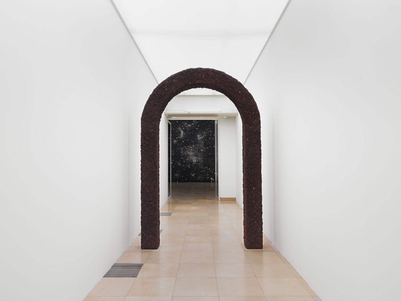 Installation view of sculptures by Ugo Rondinone