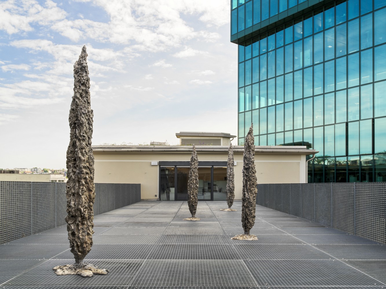 Installation view of outdoor Jean-Marie Appriou sculpture exhibition
