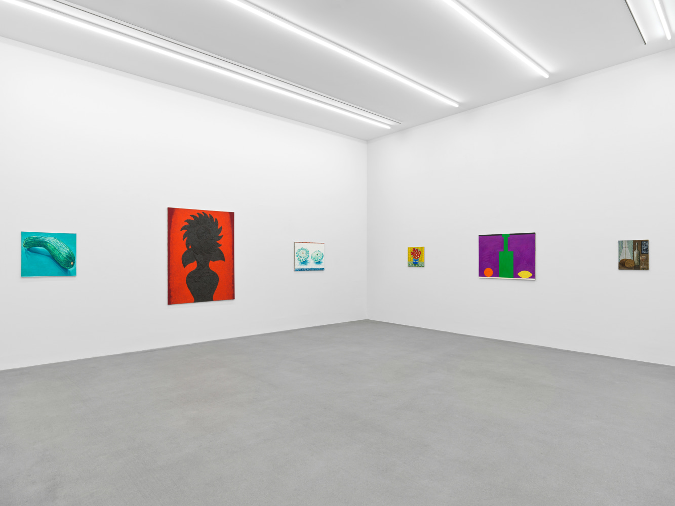 Installation view, Jean-Fr&amp;eacute;d&amp;eacute;ric Schnyder, &amp;OElig;L AUF LEINWAND, Galerie Eva Presenhuber, Waldmannstrasse, Zurich, 2024