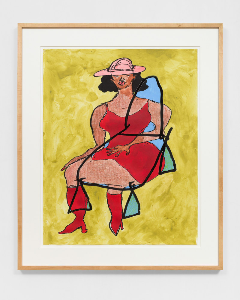 Lady in Red on Fat Leg Lounge #1

2021

Colored pencil, acrylic paint, gouache, charcoal, graphite on archival inkjet print

Unique

Sheet 91.5 x 72.5 cm / 36 x 28 1/2 in

Frame 114.5 x 95.5 cm / 45 x 37 1/2 in

SELF 50155