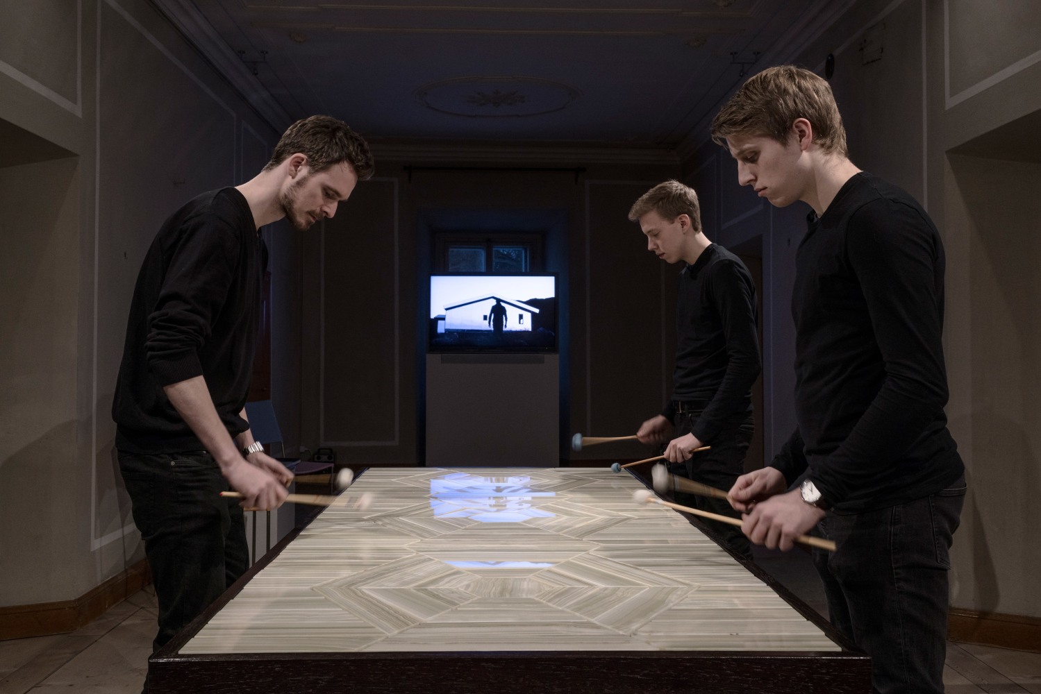 Installation view of Works by Doug Aitken