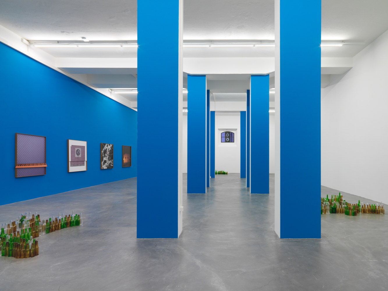 Installation view of Valentin Carron sculpture exhibition