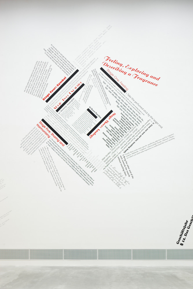 Installation view of sculptures by Angela Bulloch