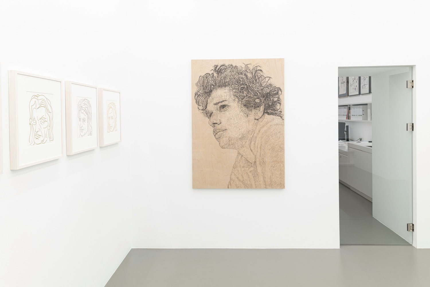 Installation view, Zeichnungen und Drucke / Drawings and Prints, Galerie Eva Presenhuber, Vienna, 2025