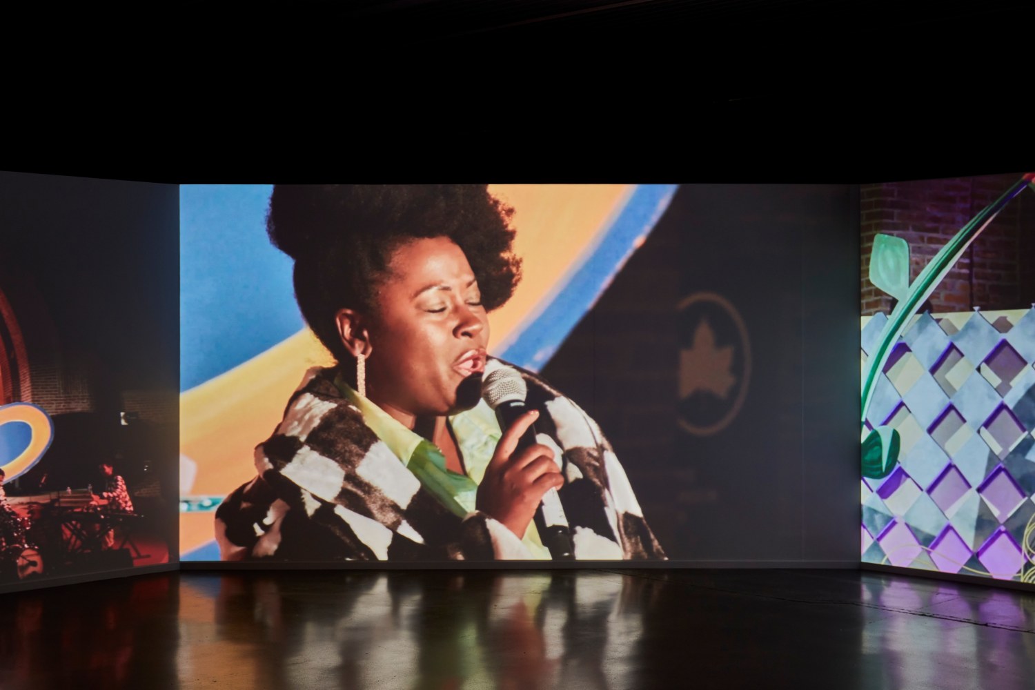 Installation view, Tschabalala Self,&amp;nbsp;Feed Me, Kiss Me, Need Me, Cultuurcentrum Strombeek, Grimbergen, 2023