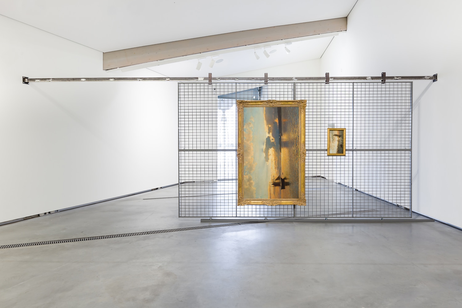 Installation view of sculptures by Matias Faldbakken