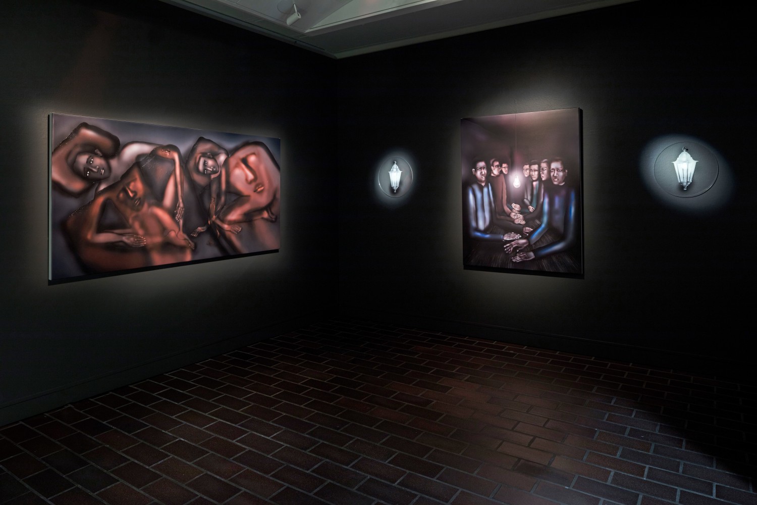 Installation view of Louisa Gagliardi paintings